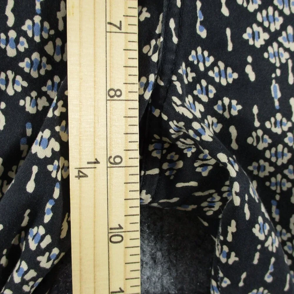 Pilcro Pants Women 28 Black Geometric Ankle Zip Serif Stretch Anthro Fit 30x28 - Picture 11 of 16